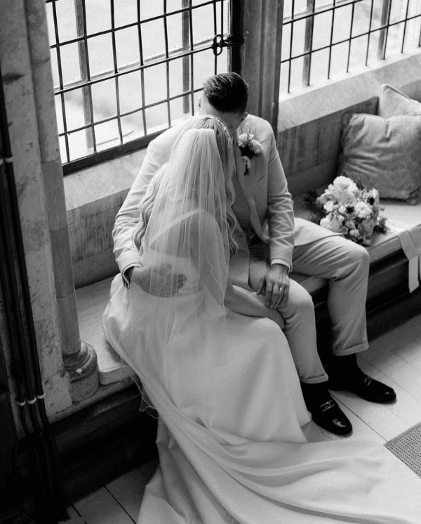 Photo of Bianco Ivory Single Tier Swarovski Crystal Fingertip Veil with Corded Edge S320 uploaded by K on 20th October 2023