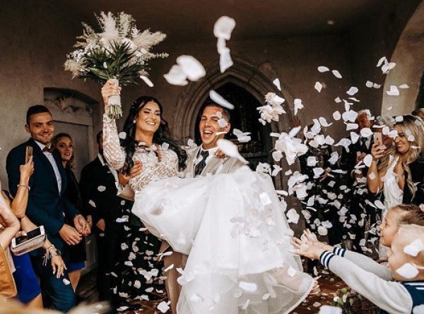 Photo of Perfect Bridal Alexa Gold Shimmer Embellished Block Heel Sandals uploaded by K on 31st March 2021