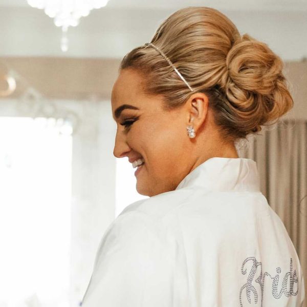 Photo of Ava Crystal Leaves and Pearl Wedding Earrings uploaded by L on 20th April 2021