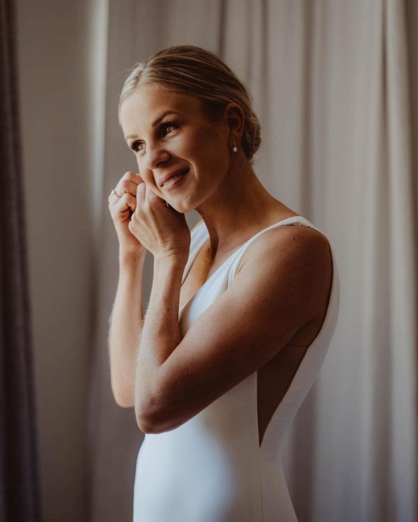 Photo of Chloe Silver Dainty Pearl Drop Wedding Earrings uploaded by L on 23rd August 2022