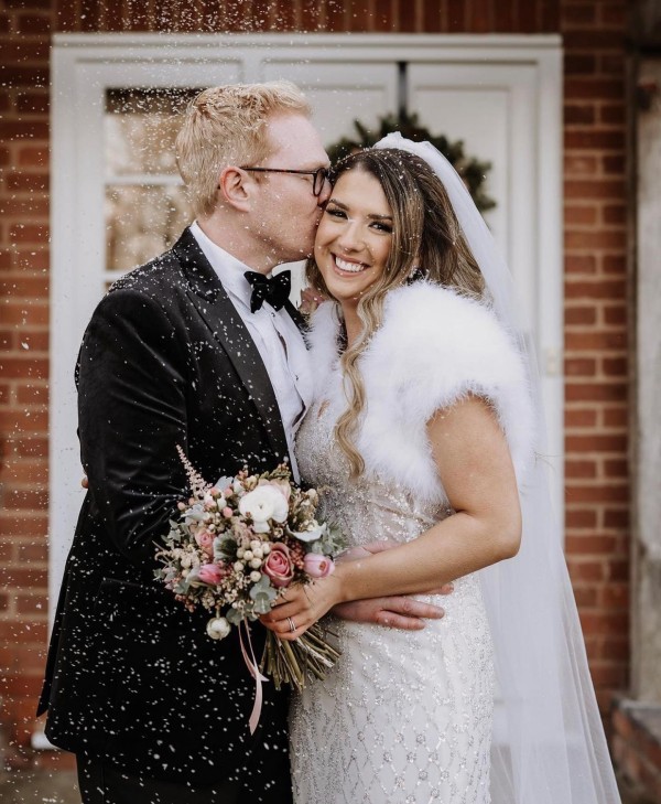 Photo of Perfect Bridal Ivory Single Tier Sparkly Glitter Tulle Chapel Veil uploaded by L on 11th January 2023