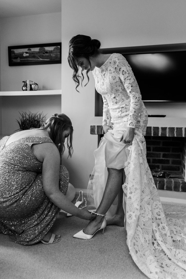 Photo of Perfect Bridal Ella Mid Dyeable Ivory Satin Keshi Pearl Ankle Strap Court Shoes uploaded by N on 26th April 2024