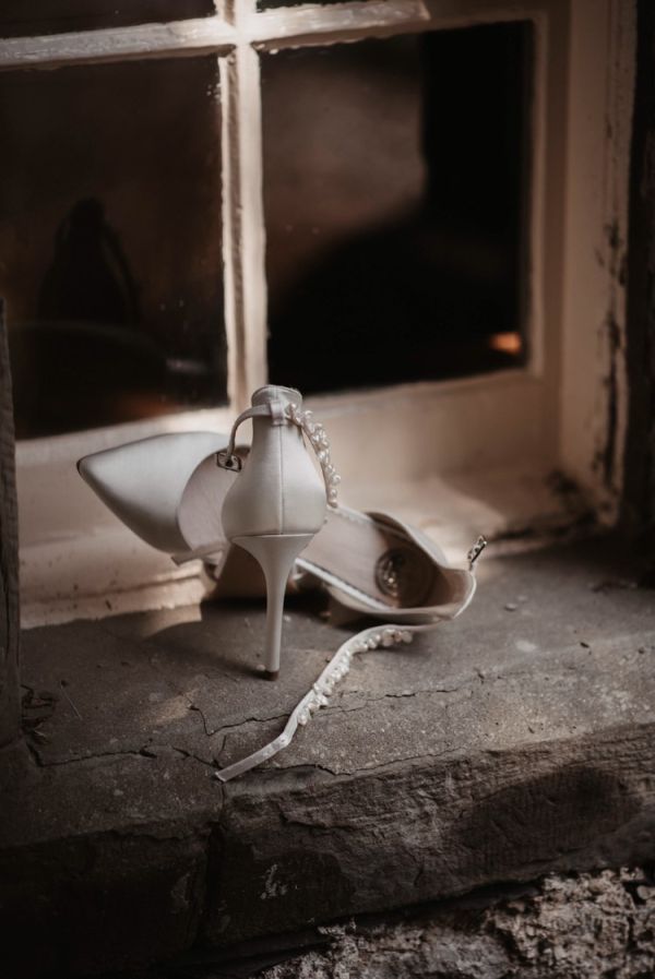 Photo of Perfect Bridal Ella Dyeable Ivory Satin Keshi Pearl Ankle Strap Court Shoes uploaded by R on 19th July 2021