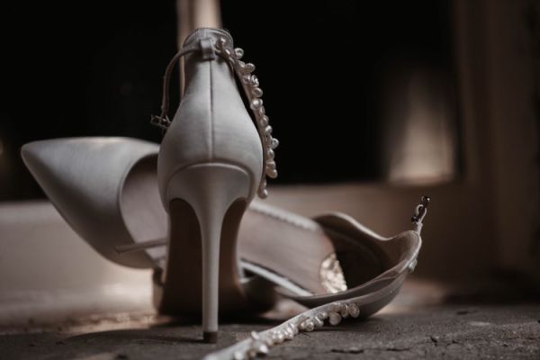 Photo of Perfect Bridal Ella Dyeable Ivory Satin Keshi Pearl Ankle Strap Court Shoes uploaded by R on 19th July 2021