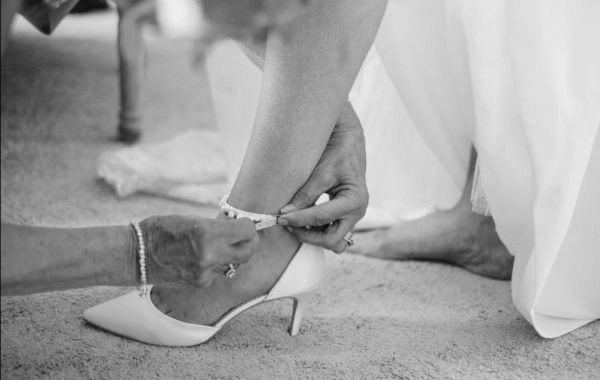 Photo of Perfect Bridal Ella Mid Dyeable Ivory Satin Keshi Pearl Ankle Strap Court Shoes uploaded by RR on 17th June 2022