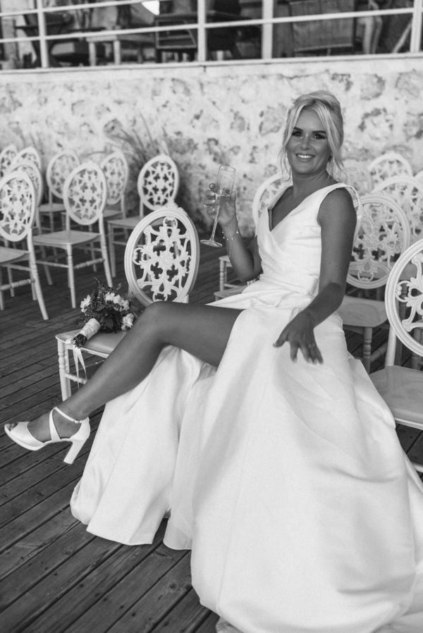 Photo of Avalia Cindy Ivory Satin Cross Strap Block Heel Platform Sandals uploaded by S on 29th September 2023