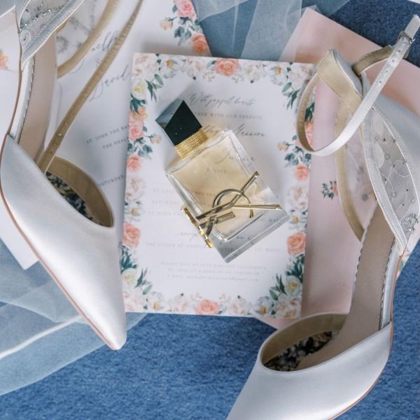 Photo of Perfect Bridal Indi Dyeable Ivory Satin Block Heel Ankle Strap Court Shoes uploaded by S on 5th January 2022