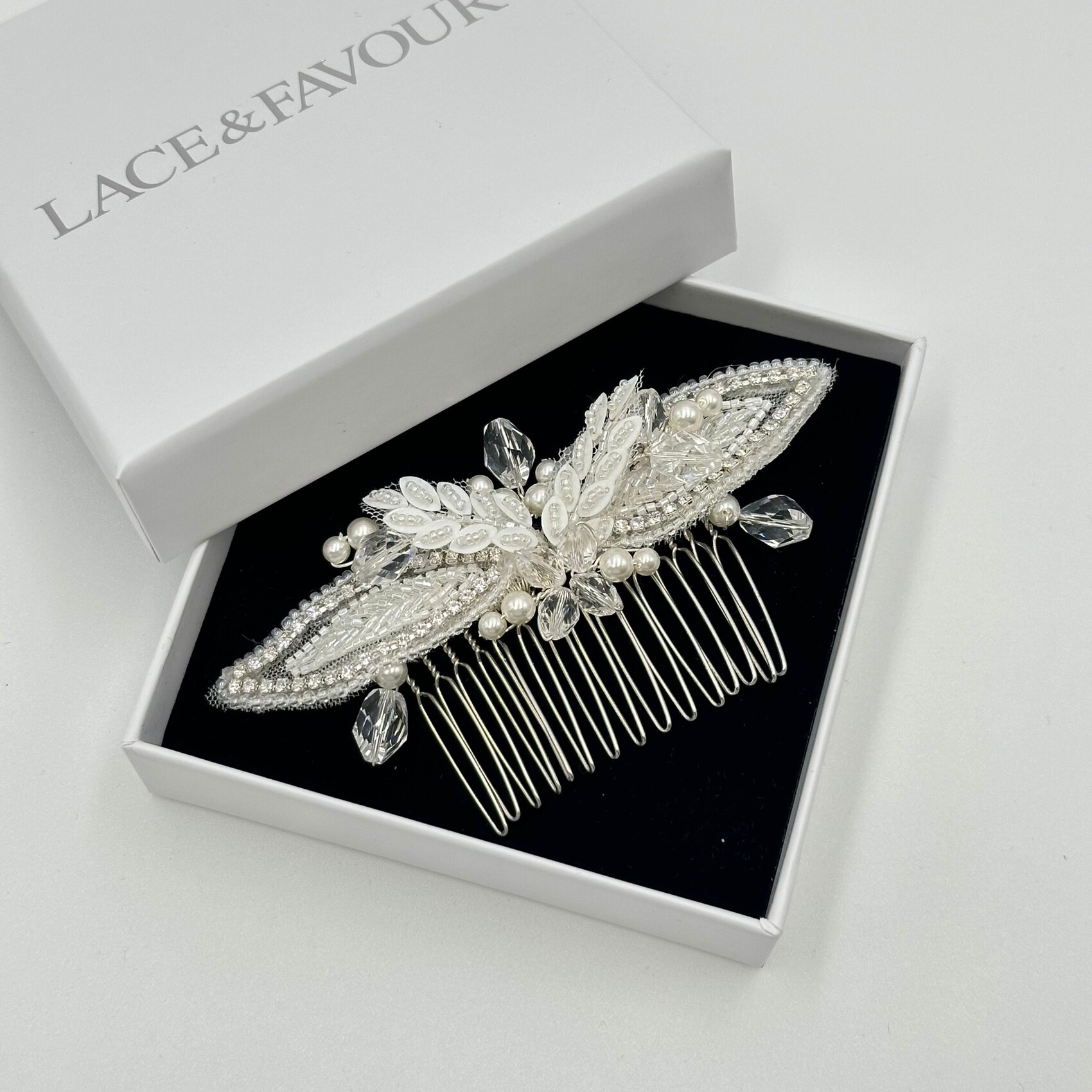 Astoria Vintage Inspired Beaded Leaves Hair Comb