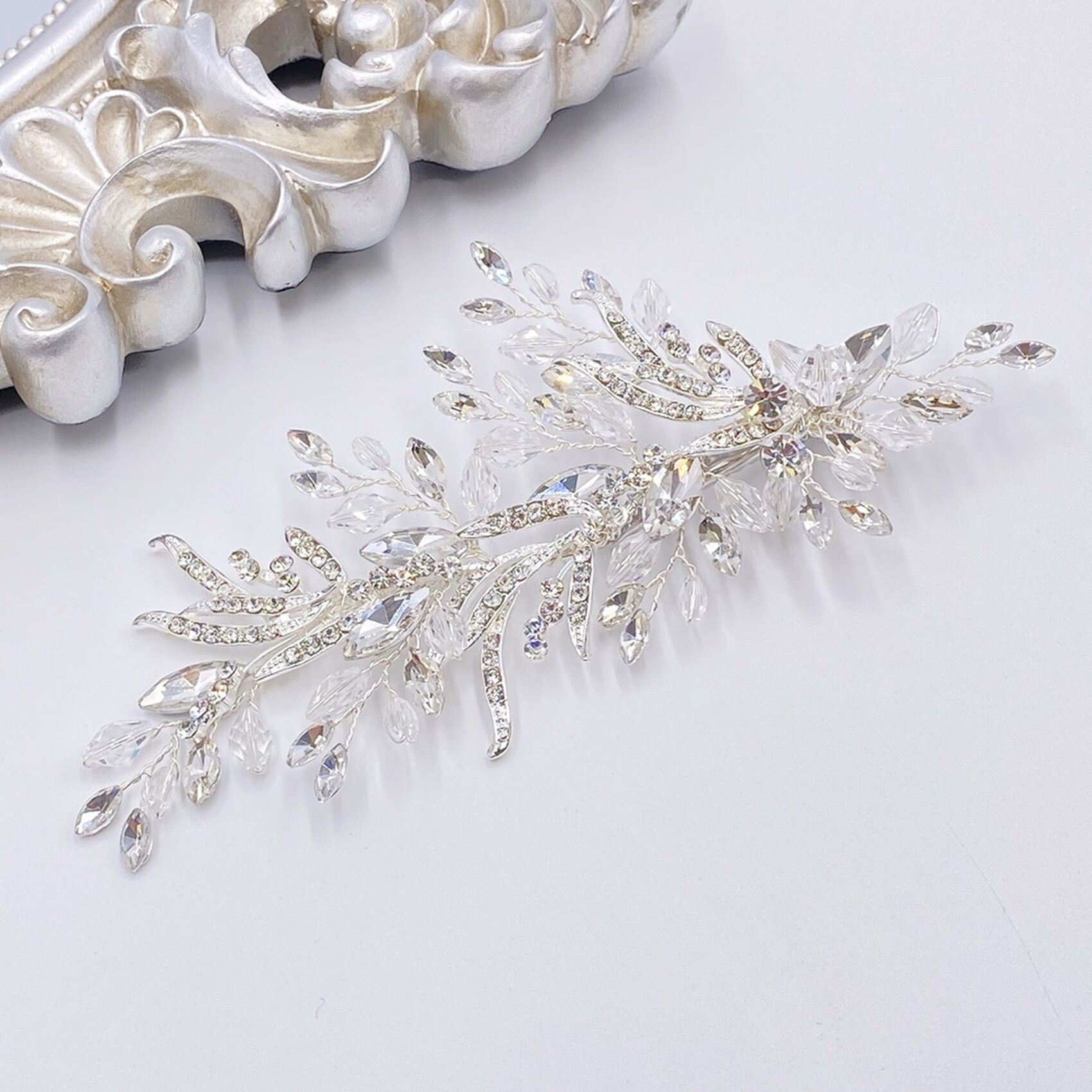 Audrey Vintage Inspired Crystal and Diamante Hair Clip display picture 2