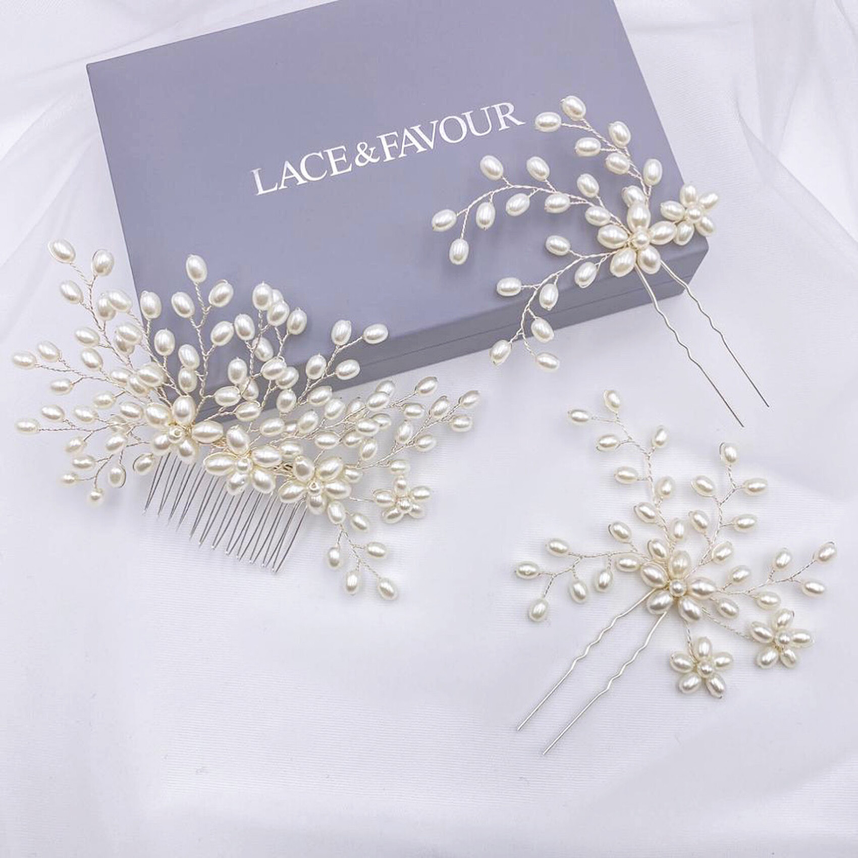 Catenina Per Capelli Da Sposa Vintage A Cascata Con Perle Bianche – Fascia Bohémien Oro/Argento