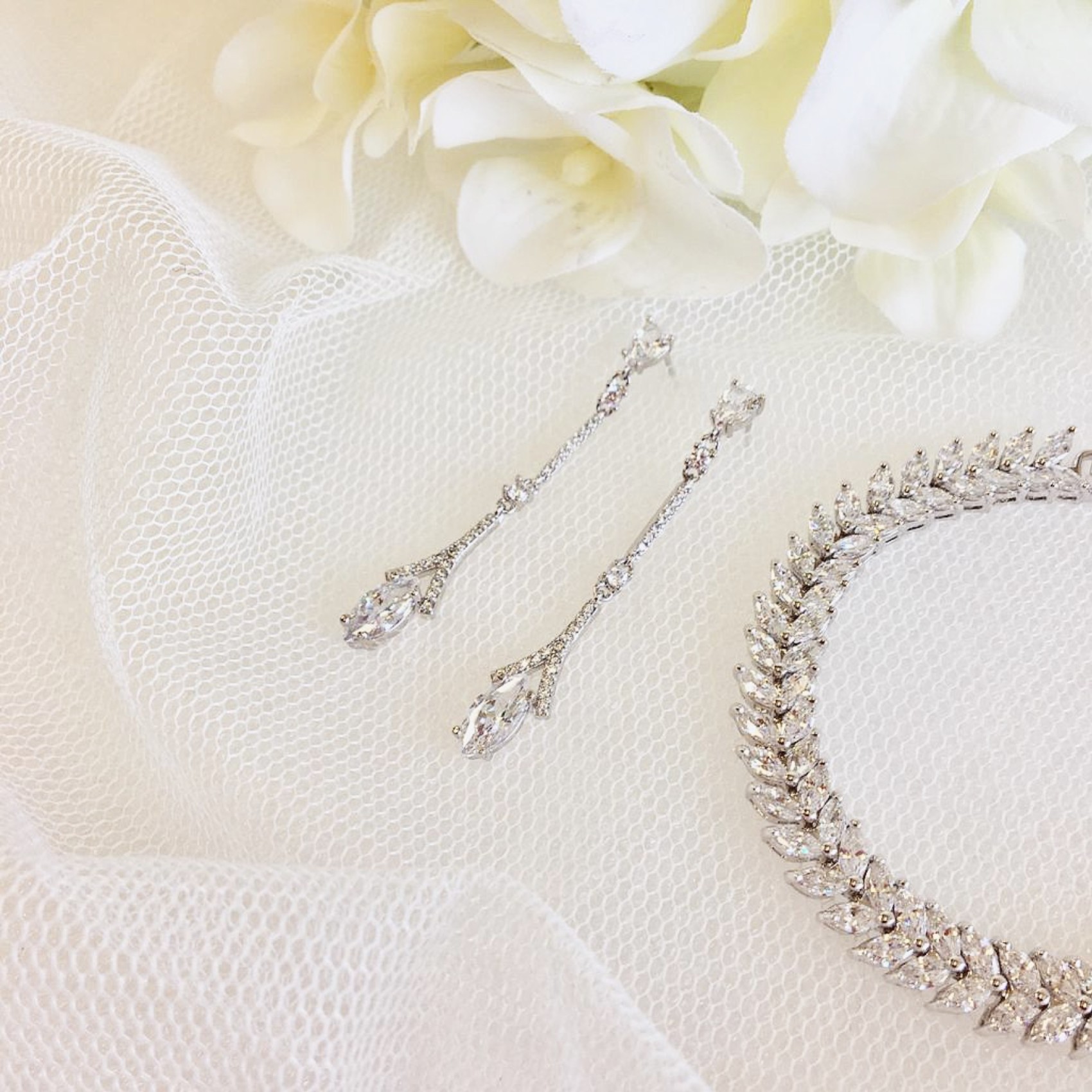 Dainty Crystal Stud Earrings For Wedding