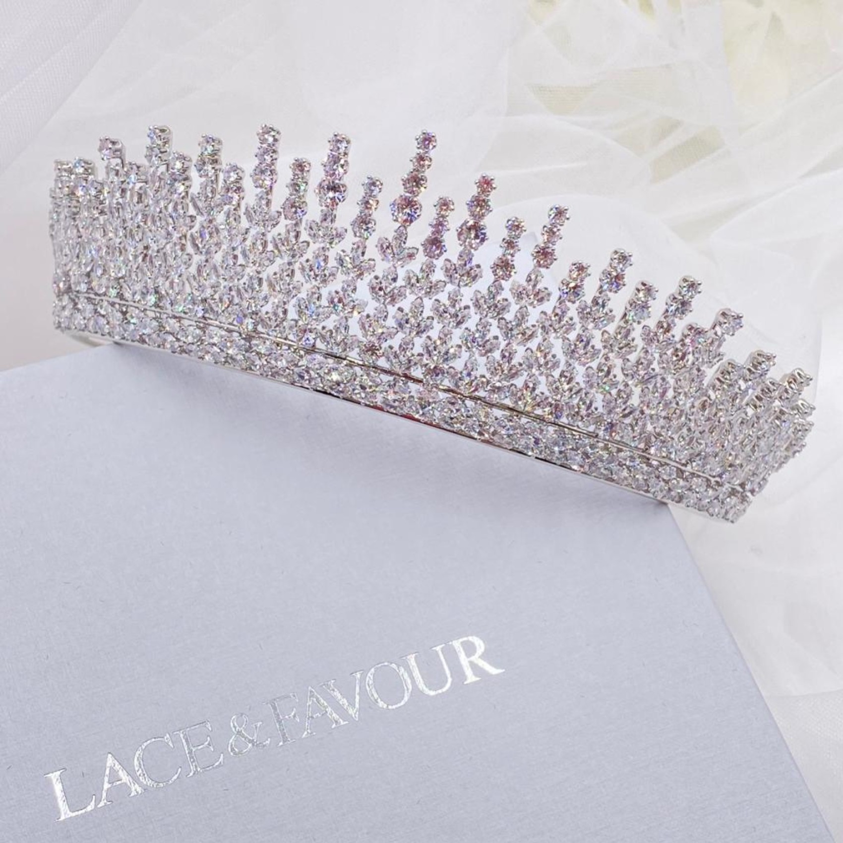 Dubai Statement Cubic Zirconia Bridal Crown