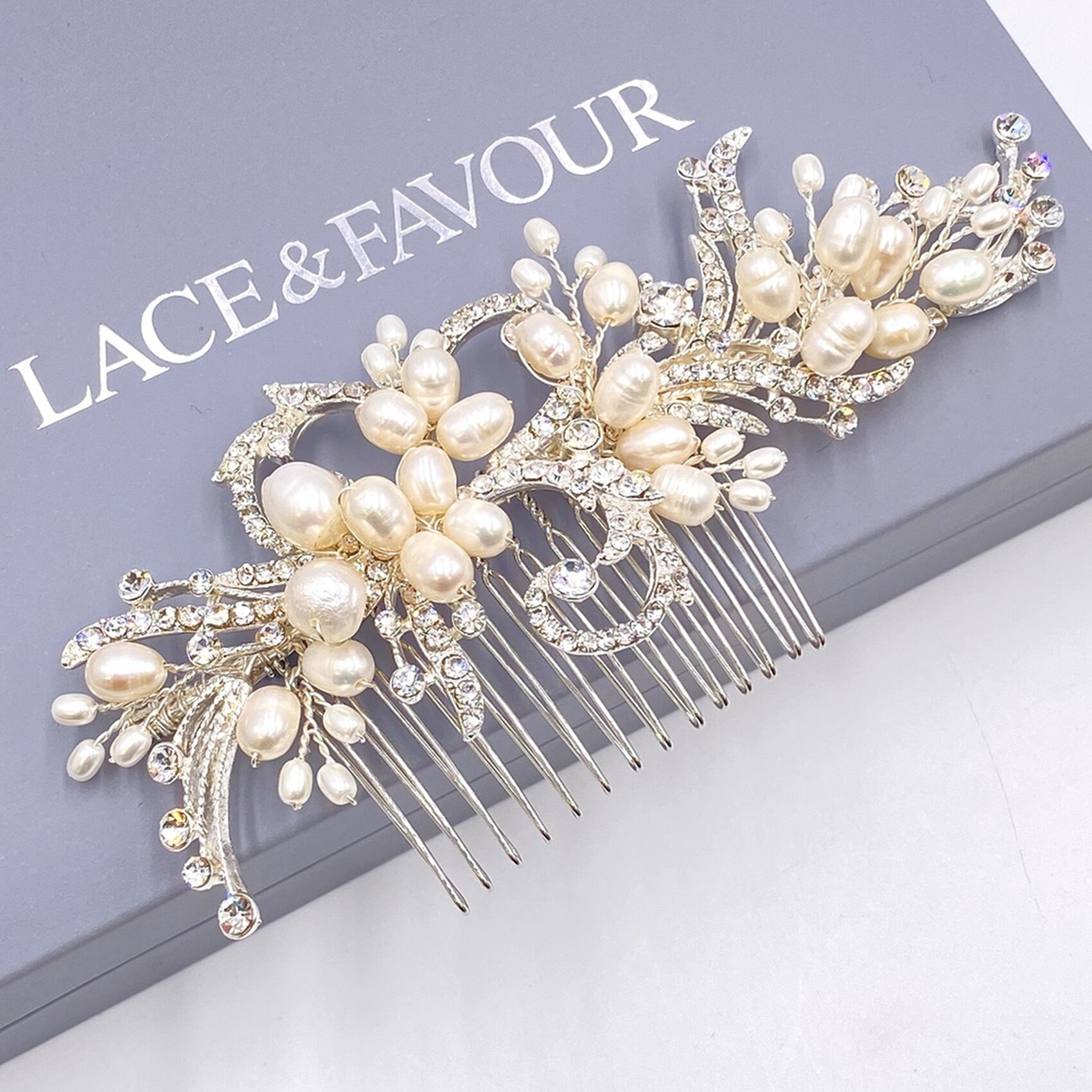 Wedding, engagement, sweet16, Prom, sparky headpiece, comb, pearles, clear stone Wedding Sparkle Head Piece - Etsy main image 2