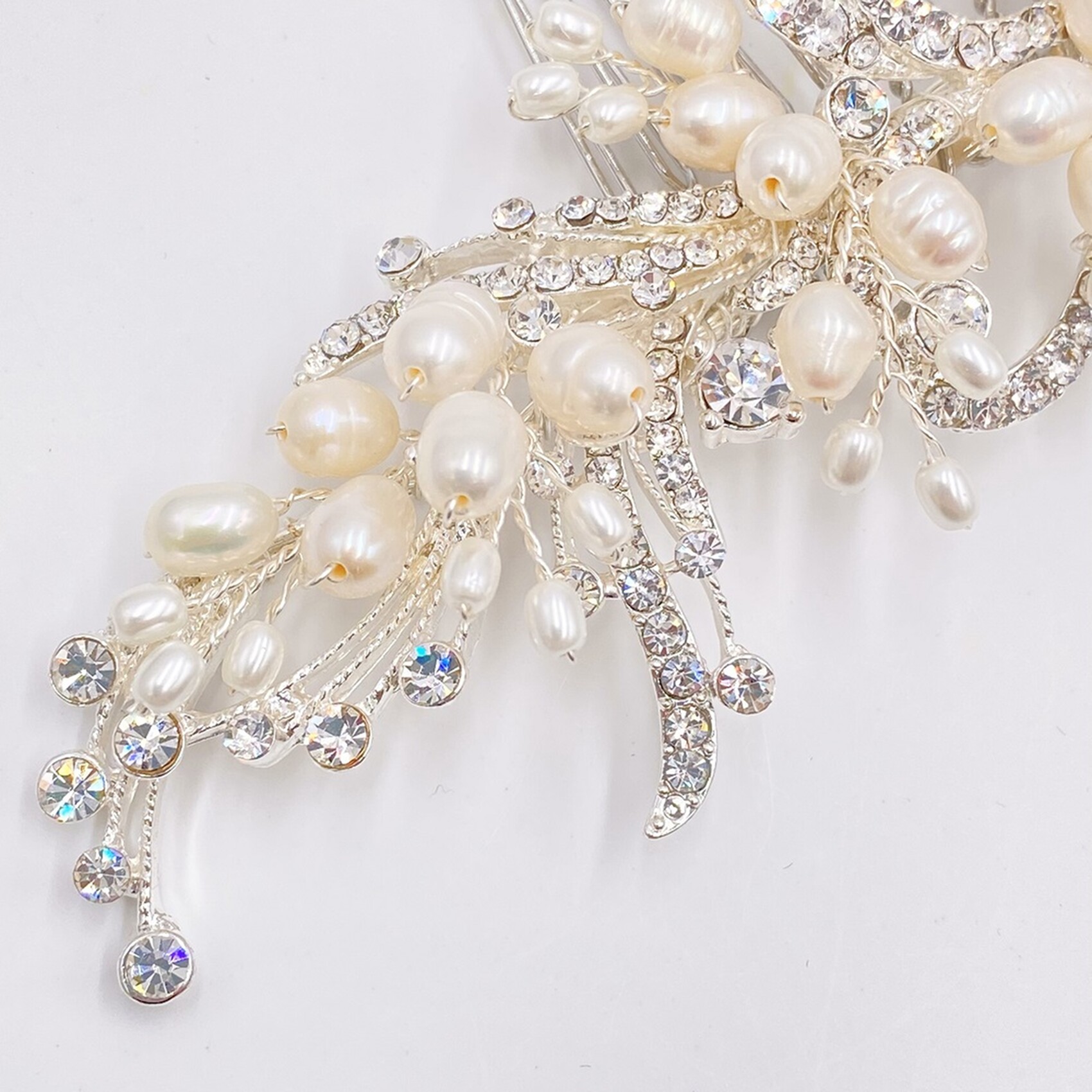 Vintage Rhinestone Pearl Bridal Hair Accessories Lot Wedding Prom Hair Comb Clip Sale! Vintage-Style Hair Accessory, Pearl Hair Comb  main image 3