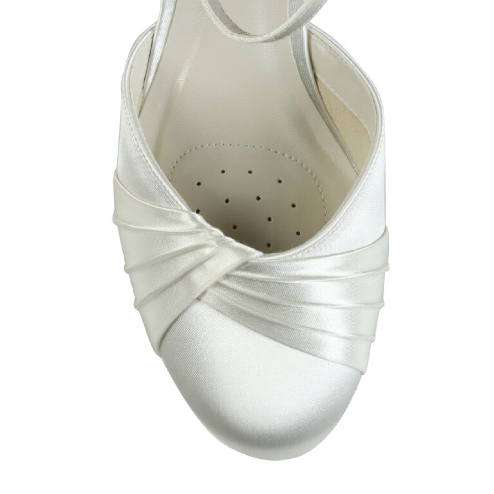 Paradox London Protea Dyeable Ivory Satin Low Heel Wedding Shoes