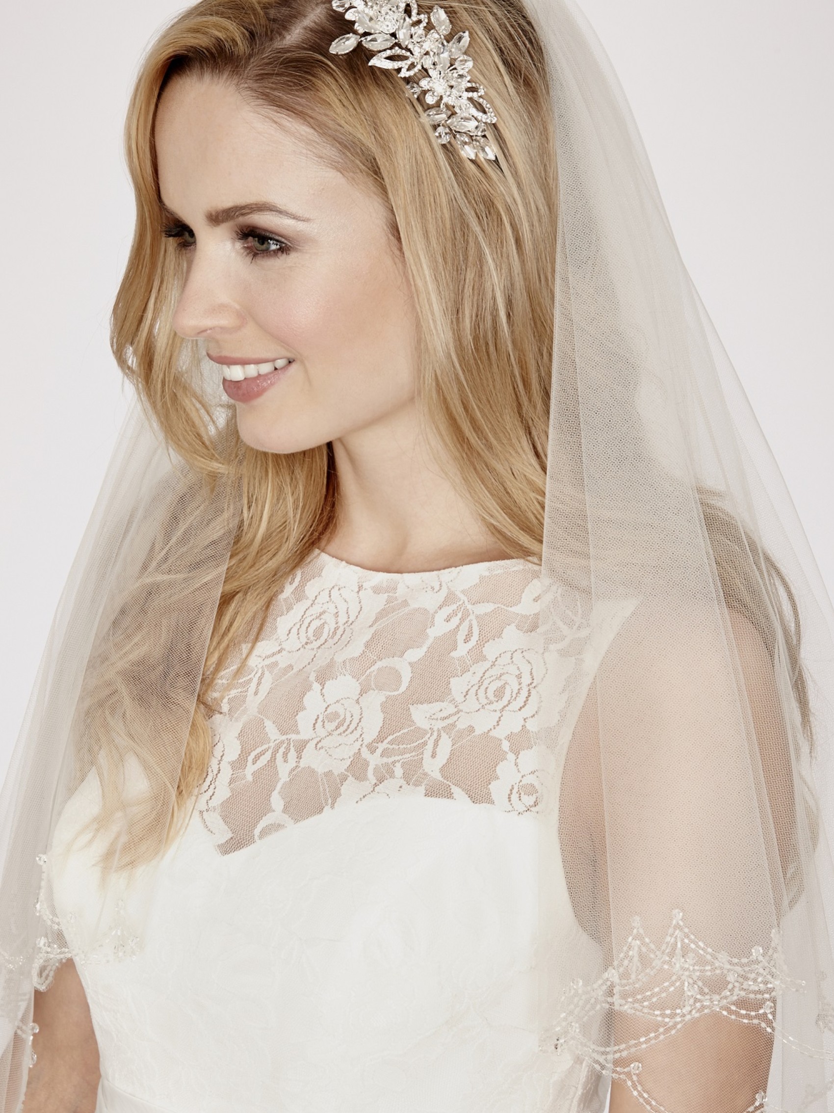 Linzi Jay Girls White Organza & Beaded Lace Dolly Bag:- LD51WT main image 0