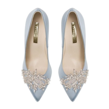pale blue bridal shoes