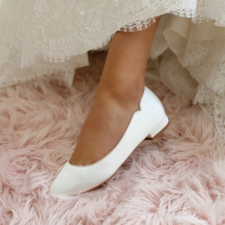 flat bridal wedding shoes