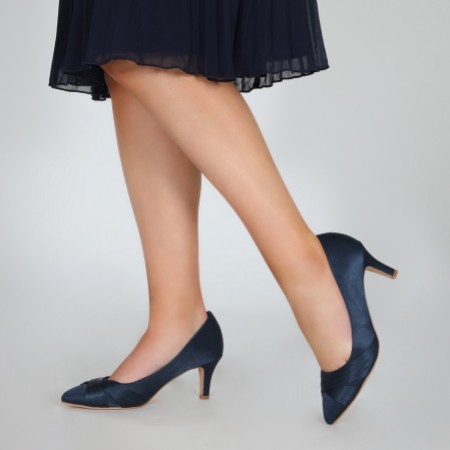 navy lace heels
