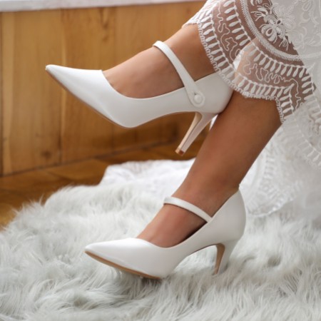 ivory satin mary jane occasion shoes