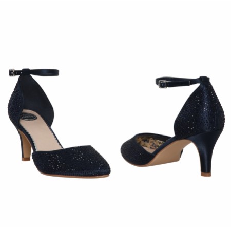 navy and silver evening shoes