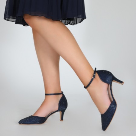 ladies navy occasion shoes