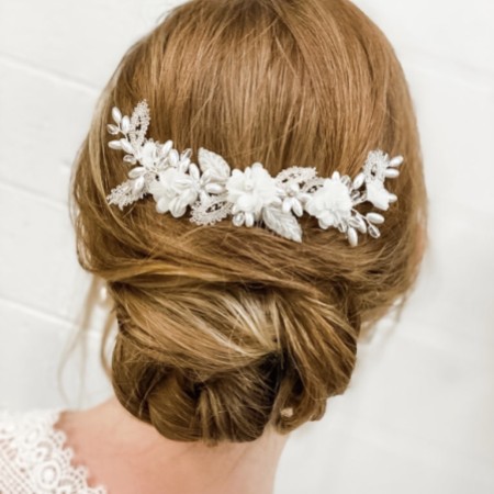 Opal Bridal Headpiece Wedding Hair piece Bridal hair Accessory ON SALE Silver Opal Bridal hair comb Lace Headpiece Lace hair comb