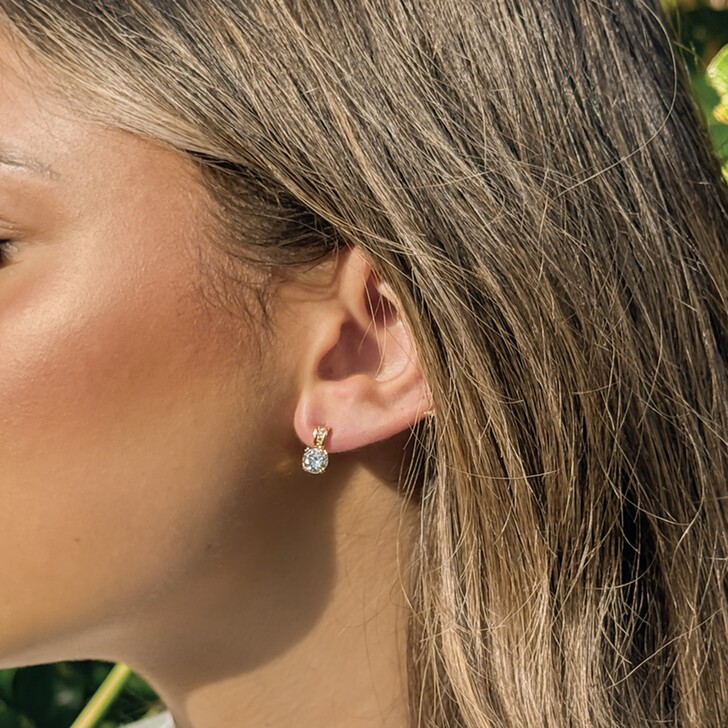Ivory and Co Hamilton Gold Crystal Stud Earrings