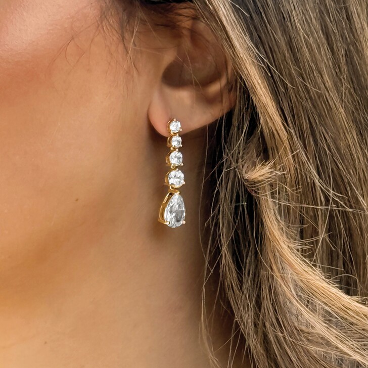 Ivory and Co Porto Gold Crystal Drop Earrings