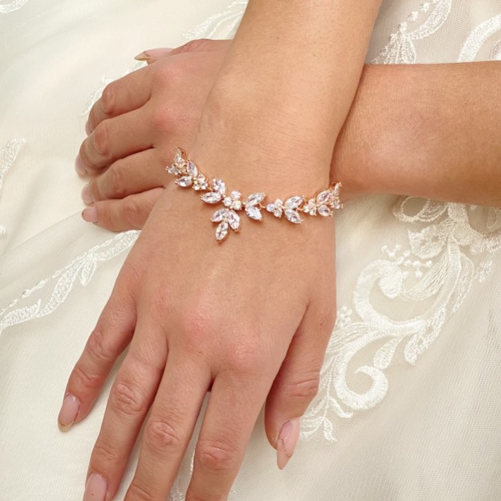 Adelaide Rose Gold Vintage Inspired Crystal Bracelet