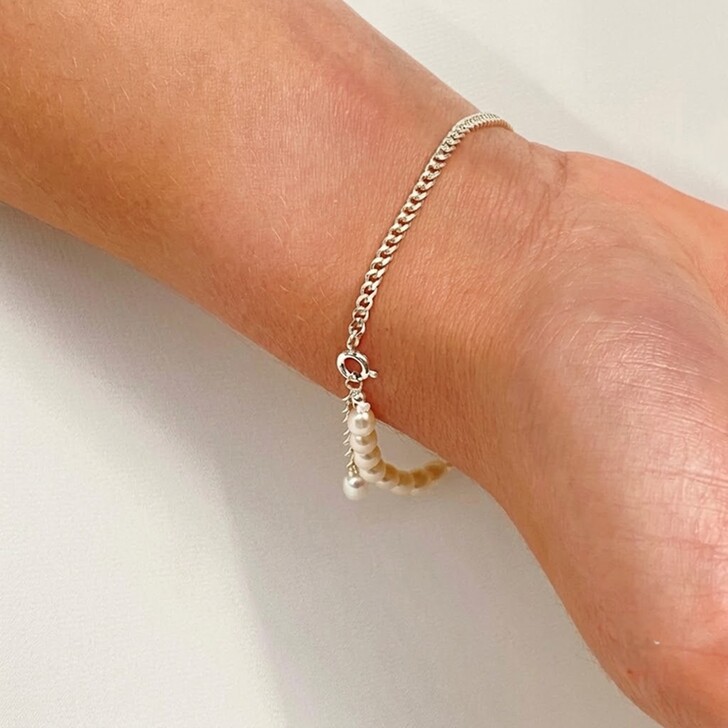 Adelina Freshwater Pearl and Chain Bracelet