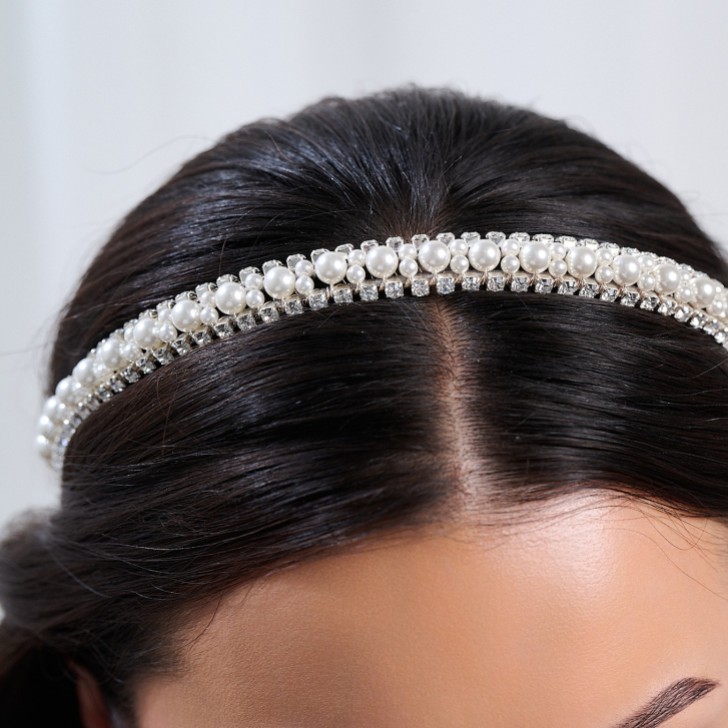 Adelphi Vintage Pearl and Crystal Bridal Headband