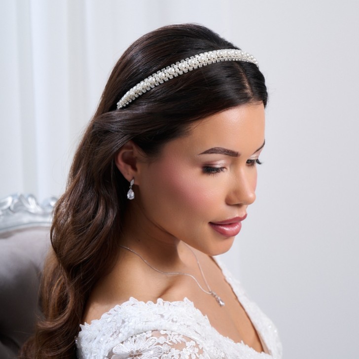 Adelphi Vintage Pearl and Crystal Bridal Headband