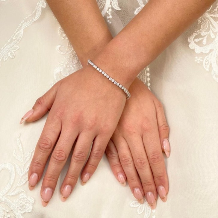 Alanna Simple Cubic Zirconia Tennis Bracelet (Silver)