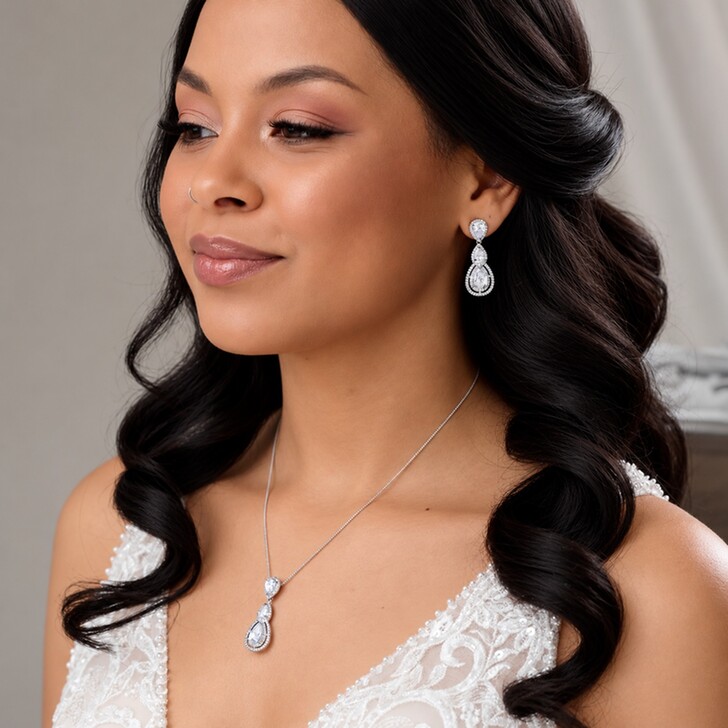 Alessandra - Parure de mariage en cristal d'inspiration vintage