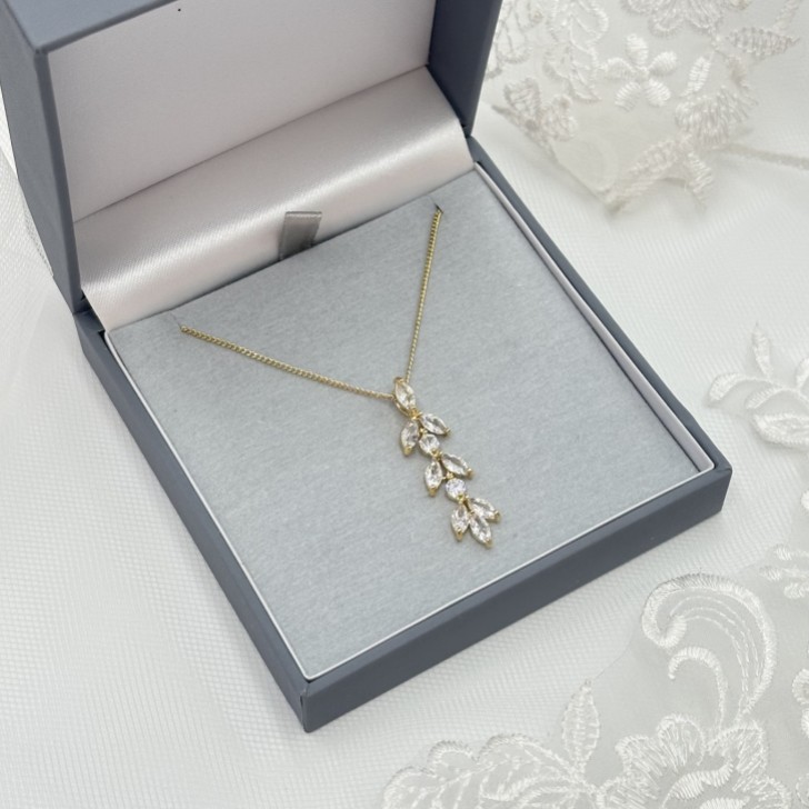 Aria Gold Cubic Zirconia Pendant Necklace