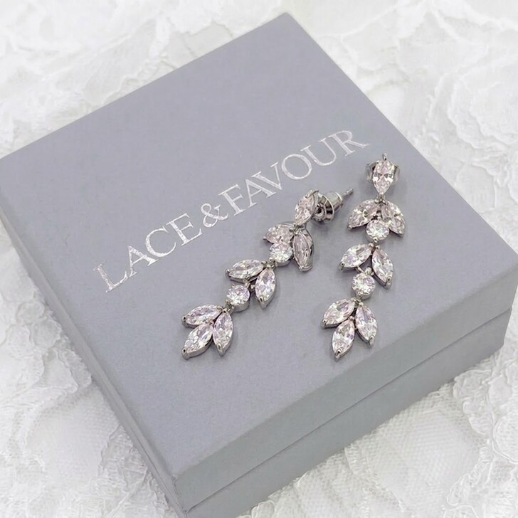Pendants d'oreilles Aria en argent et zircon cubique