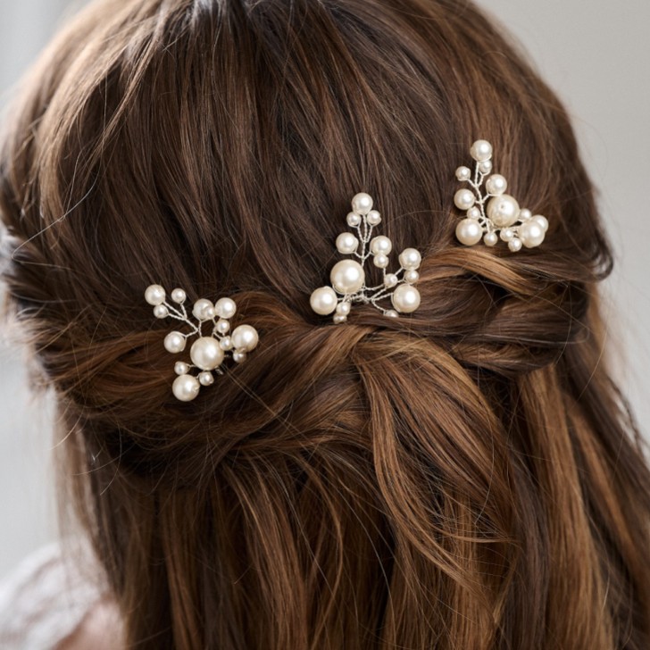 Arianna Everlasting Set of 3 Pearl Hair Pins ARP598