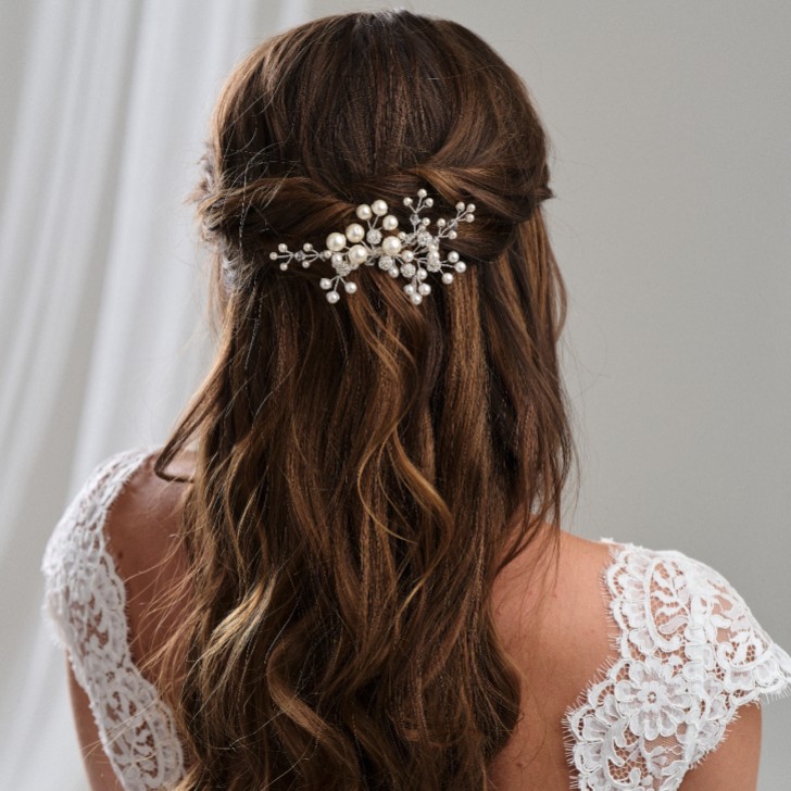 Arianna Mira Pearl and Crystal Hair Comb AR614