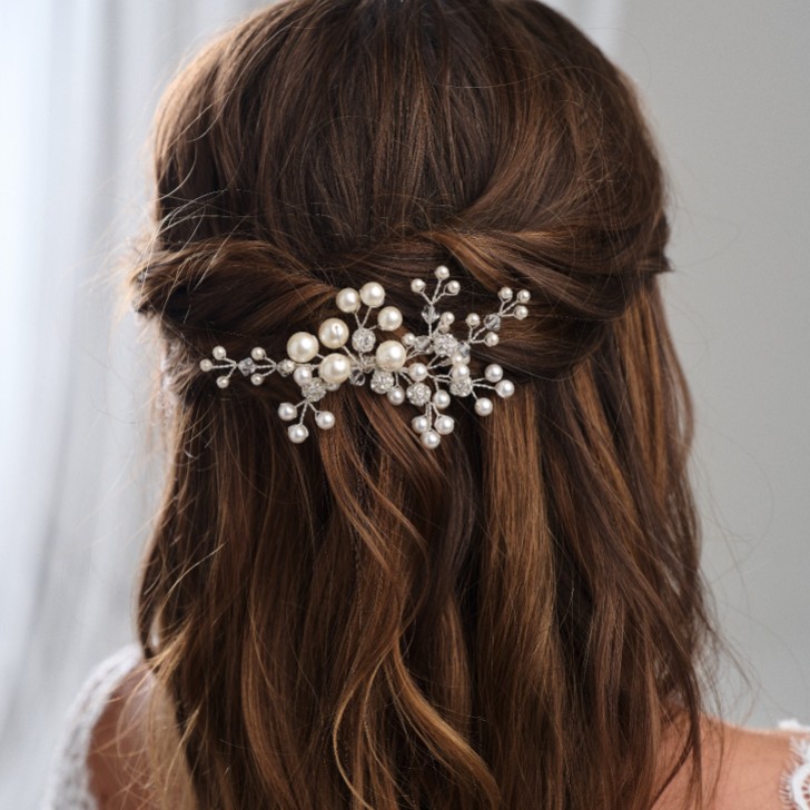 Arianna Mira Pearl and Crystal Hair Comb AR614