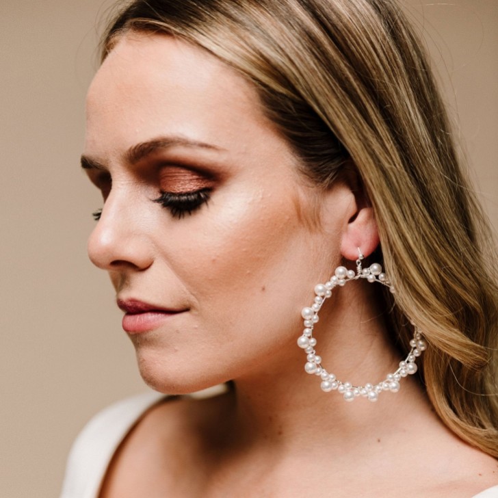 Arianna Siren Pearl Hoop Earrings ARE611