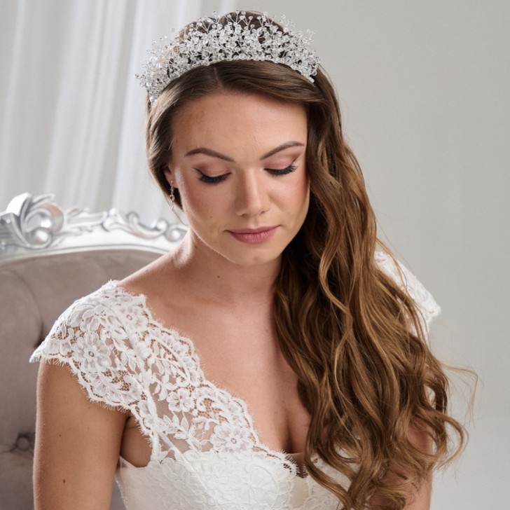 Arianna Zara Statement Crystal Embellished Tiara AR762
