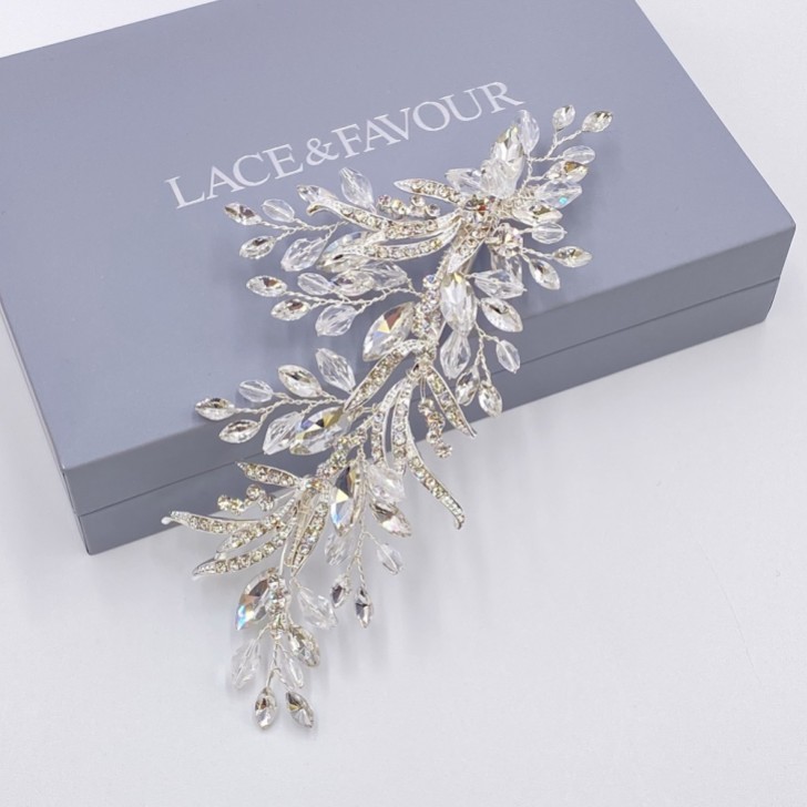 Audrey Vintage inspirierte Kristall und Diamanten Haarspange