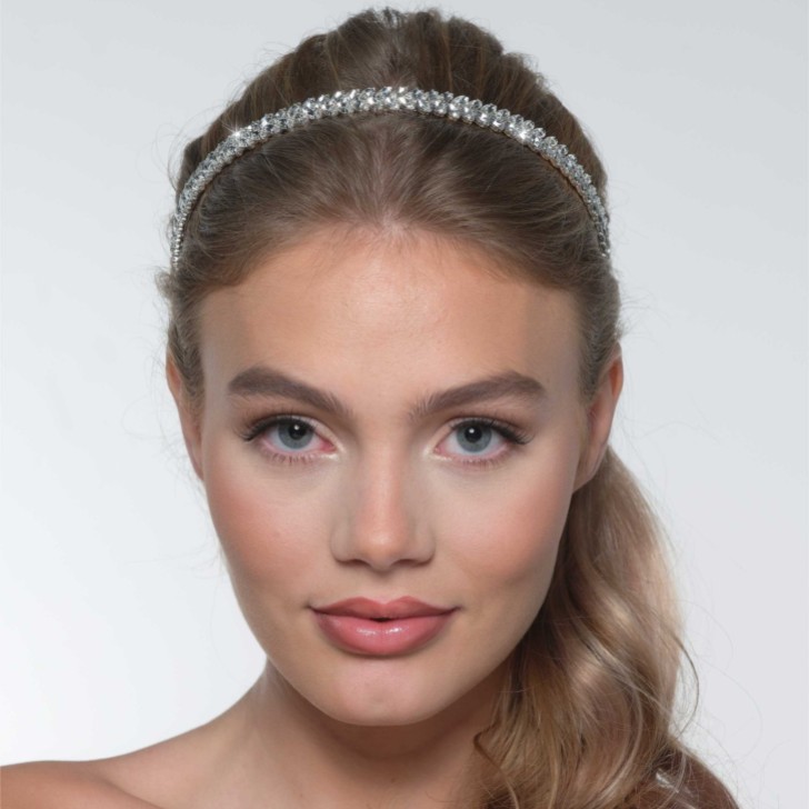 Aura Silver Sparkly Crystal Headband