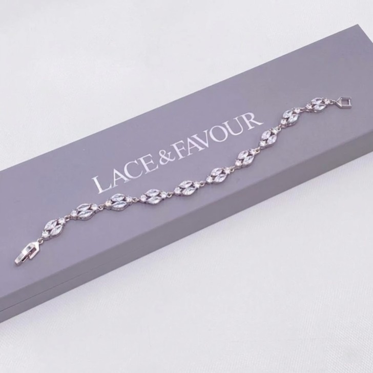 Bracelet de mariage Berkeley en zircon cubique (argent)