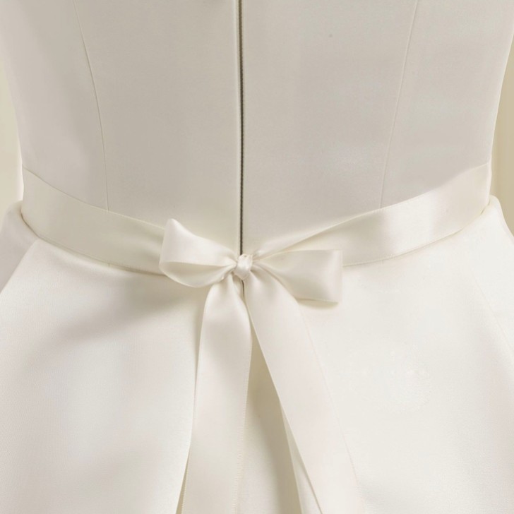 Bianco Crystal Embellished Satin Wedding Dress Belt