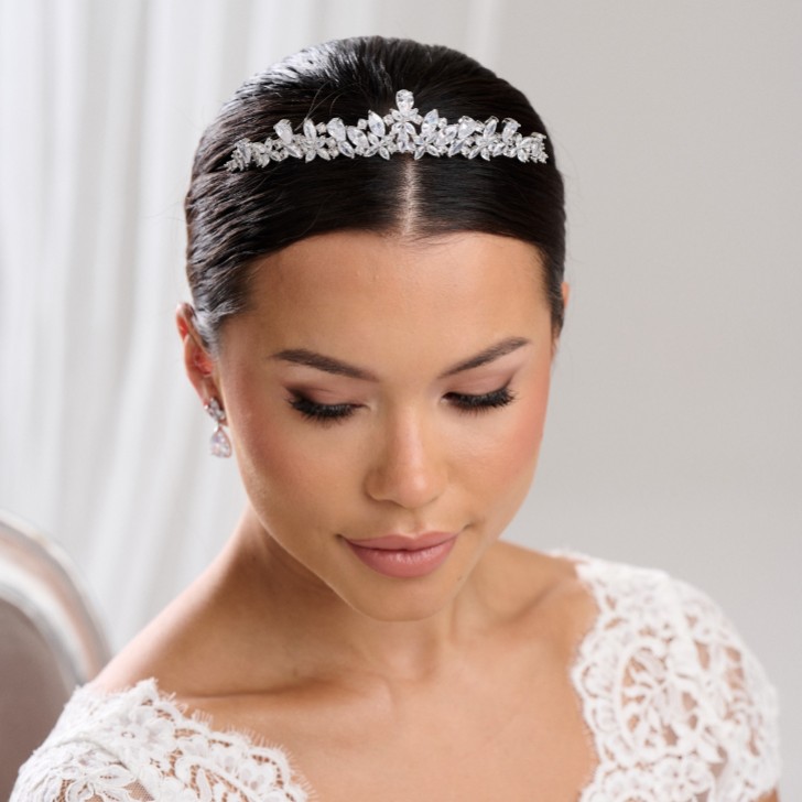 Bridgerton Dainty CZ Crystal Wedding Tiara