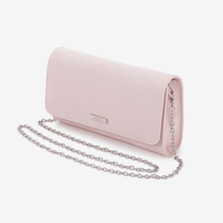 Capollini Rosa Wildleder-Clutch-Tasche