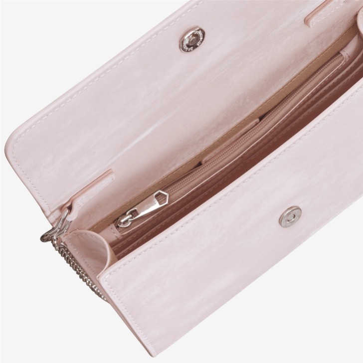 Capollini Rosa Wildleder-Clutch-Tasche