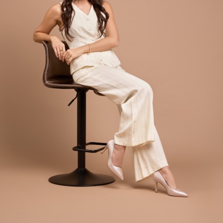 Capollini Scarpe décolleté con tacco alto in pelle perlata Vivian